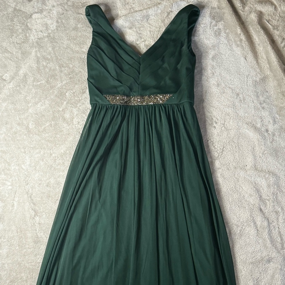 David’s bridal junior bridesmaid dress in Juniper size 12